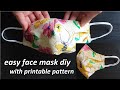 DIY face mask sewing tutorial | How to make a face mask with printable pattern DIY face mask sewing tutorial | How to make a face mask with printable pattern