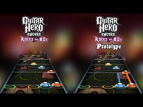 Guitar Hero 80's Prototype - "Shakin'" Chart Comparison