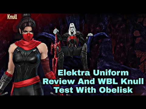 Elektra Uniform Review And WBL Knull Test With Obelisk - Marvel Future Fight
