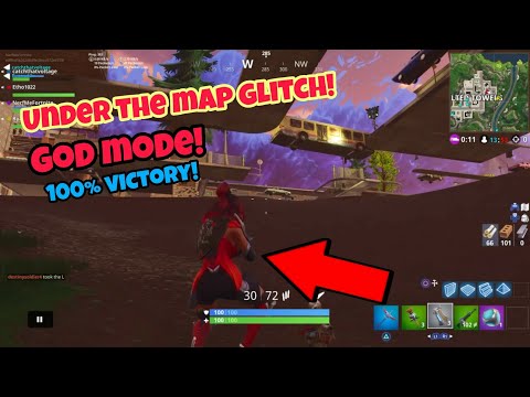 Fortnite Glitches Season 4 (100% victory) God mode under the map PS4/Xbox one 2018