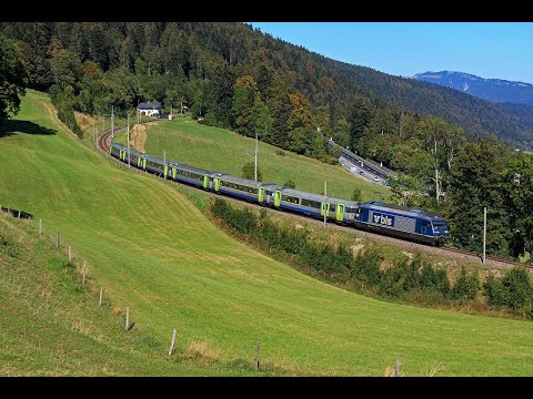 Les Re 465 venant de la Chaux de Fonds