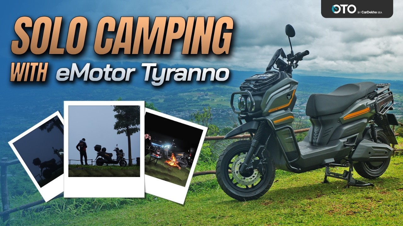  AJAK E-MOTOR TYRANNO CAMPING KE KAKI GUNUNG SALAK. COBAIN JALANAN PERKOTAAN DAN SEMI OFFROAD
