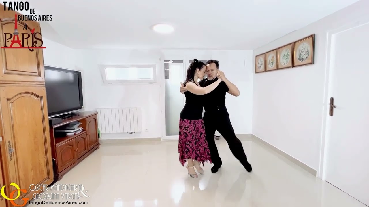 Giro con enrosque y lapiz #tango Georgina Vargas Oscar Mandagaran #online #lesson Zoom 4/6/2023