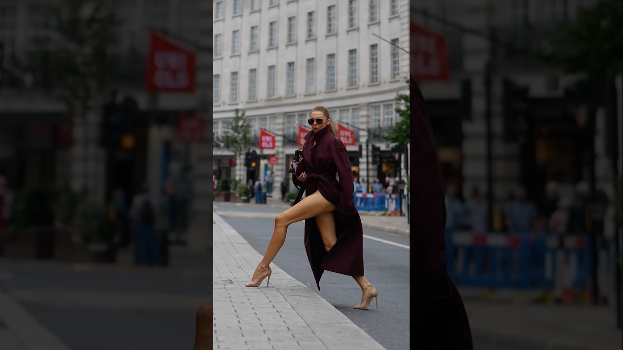 That burgundy trench.