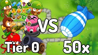 All God Boosted Tier 0 Towers VS. 50 MOABS