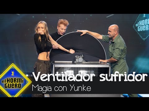 Yunke hace sufrir a Ester Expósito con este espeluznante ventilador - El Hormiguero