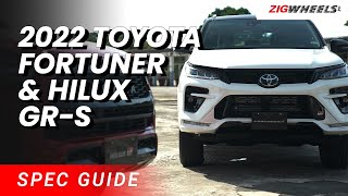 2022 Toyota Fortuner & Hilux GR-S Spec Guide | Zigwheels.Ph