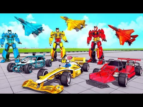 Formula Car Robot Air Jet Robot Transform City Rescue Mission Android Gameplay By Games Zone