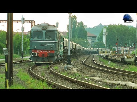 LDE2100 60-1242-6 & 60-1072-1 & Marfar CFR MARFĂ Freight Train in Oradea Est Triaj pe Apus/on Sunset