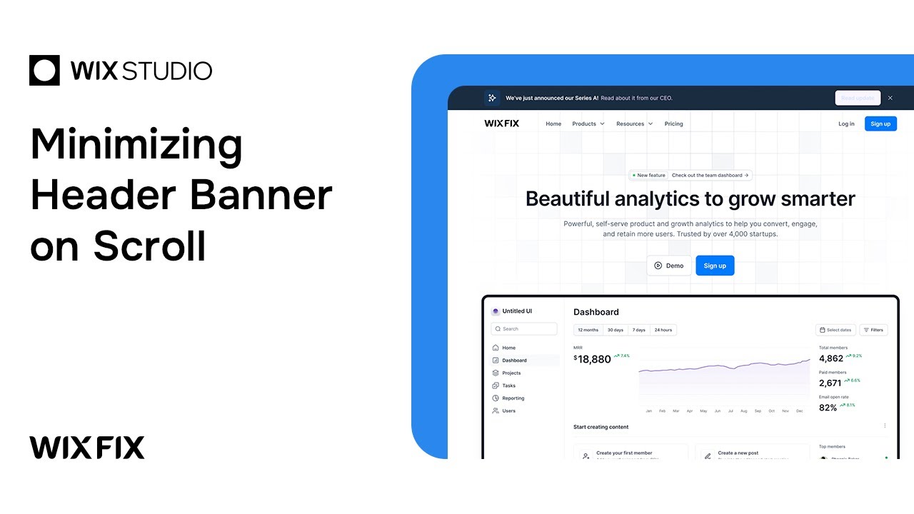 Minimize Header Banner in Wix Studio | Wix Fix