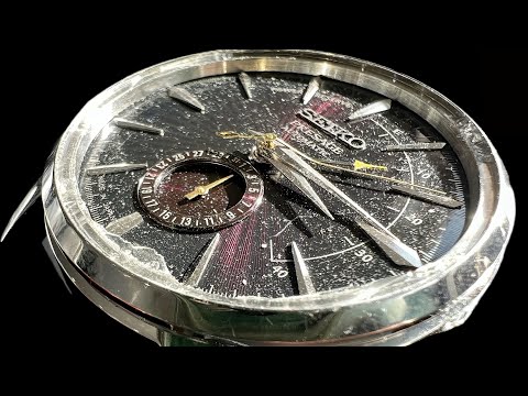 Destined for the bin - totalled Seiko presage full restoration plum dial