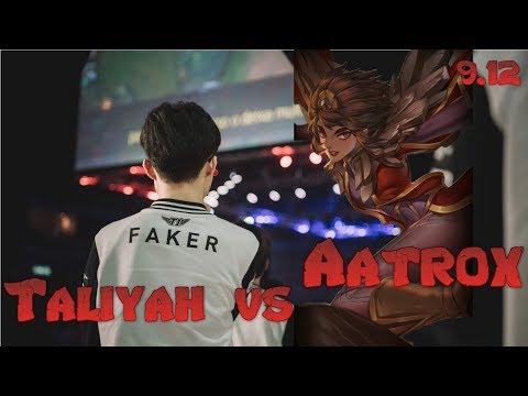 Faker - Taliyah vs Aatrox Mid - LoL Season 9 KR Ranked | League Of Legends