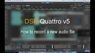 Video thumbnail for DSP-Quattro 5: Tutorial 03 - How to record new audio files using DSP-Quattro by Stefano Daino