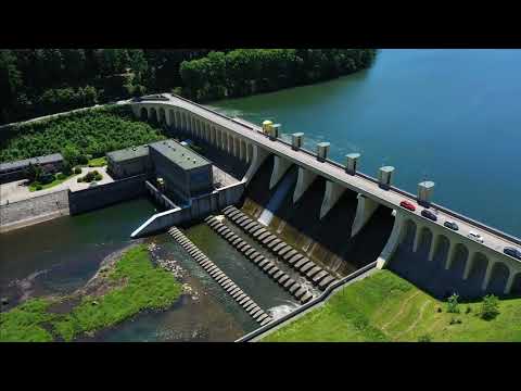 Zapora Porąbka z lotu ptaka