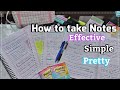 ✿How I take notes | Materials I use +Effective & Simple✿ Pragati Shreya 💕