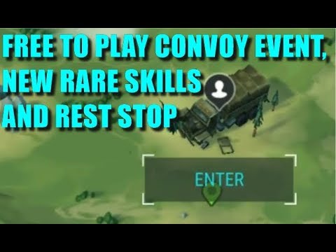 Destroyed Convoy,  testing rare skills, rest stop fight (Free to play Last day on Earth: Survival)