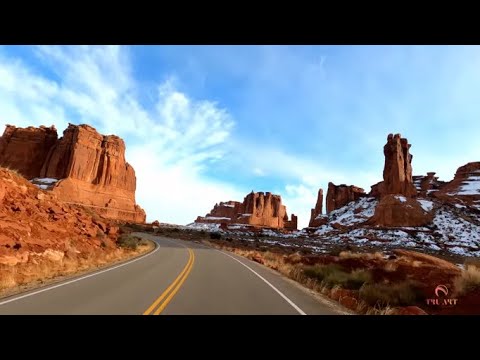 Arches National Park Scenic Drive Full course via Windows w Ambient, Cinematic and Classical Music.