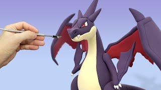 Making Pokémon Shiny Mega Charizard Y with clay