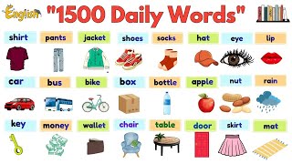 Daily English Vocabulary 📚 1500  Useful Nouns & Verbs for Beginners