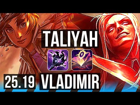 TALIYAH vs VLADIMIR (MID) | 14/1/5, 8 solo kills, Legendary | EUW Master | 25.19