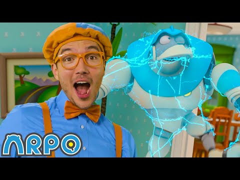 Blippi Gives ARPO A Shock... Literally 🤖 Cartoons For Kids | Arpo Full Episodes | After School Club