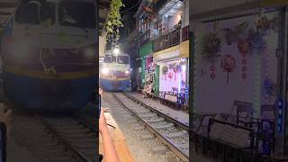 Hanoi Train Street - The Train Came THIS Close 🚆 #shorts