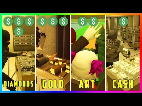 Which Diamond Casino Heist Vault Content Is The BEST: Diamonds VS Gold Vs Artwork VS Cash! (GTA 5)