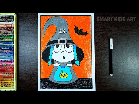 How To Draw A Witch | Halloween Drawing | Scary Drawings | Easy Drawing | Smart Kids Art