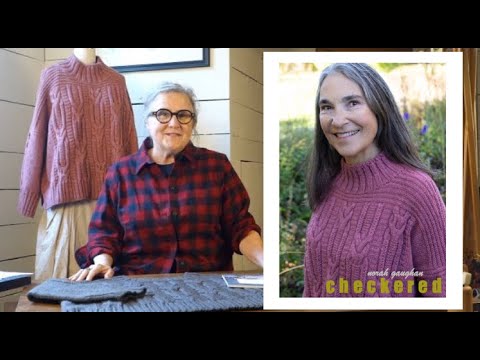 Checkered Knitting Pattern with Cable Tutorials