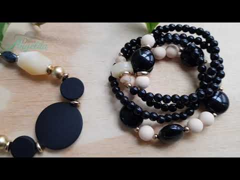 Conjunto Maxi Colar e Pulseiras Linha Alba