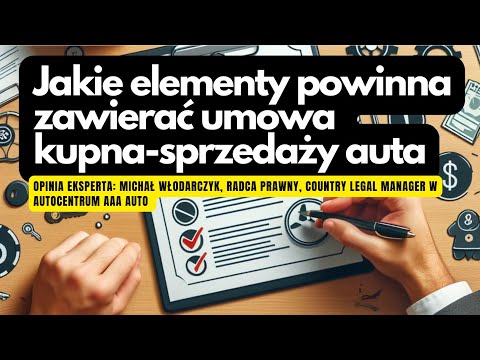Jakie elementy powinna zawierać umowa sprzedaży auta