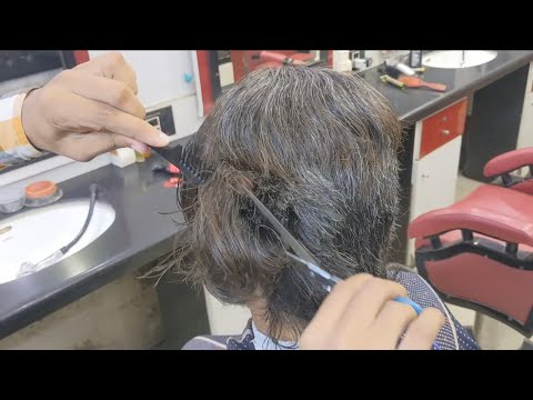 ASMR BARBAR _ classic men's short length haircut with...