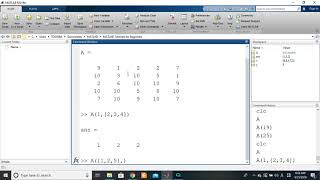MATLAB 5.15.  Arrays - Indexing (multiple elements)