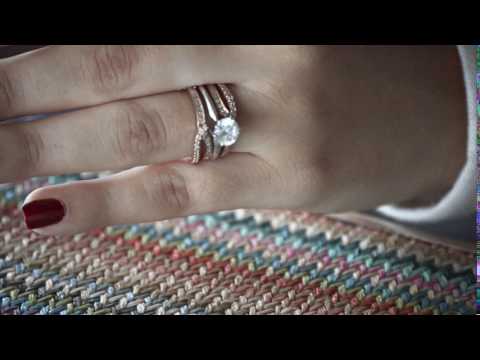 0.44 Ct  Infinity Bypass Ring Guard in Rose Gold - TwoBirch  TB-GUARD-0111-RG-G