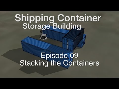 Container storage building: stacking the containers