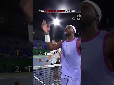 𝗧𝗼𝗽 𝟱 𝗣𝗹𝗮𝘆𝗲𝗿𝘀 𝘃𝘀. 𝗥𝗲𝗳𝗲𝗿𝗲𝗲 𝗠𝗼𝗺𝗲𝗻𝘁𝘀 😳 #tennis