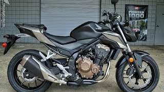 2016 Honda CB500F Naked Sport Bike | Motorcycle Walk-Around Video (500cc) | Matte Black Metallic