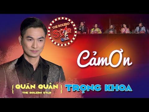 Quán quân the Bolero Star | Trọng Khoa - Cảm ơn (Nhật Ngân)  (vòng Chung kết)