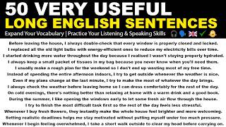 50 VERY USEFUL Long Sentences for Daily Use English Conversations | English Speaking Practice