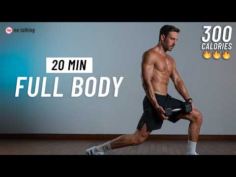 20 MIN FULL BODY HIIT Workout With Weights At Home No Repeat No Jumping