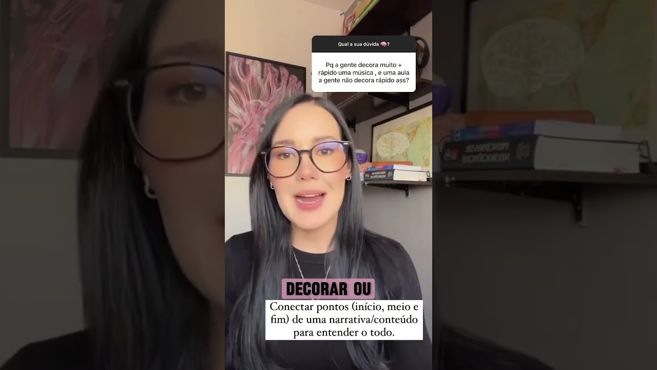 Um dos fatores que nos ajudam a memorizar algo é organizar a informação para que faça sentido!