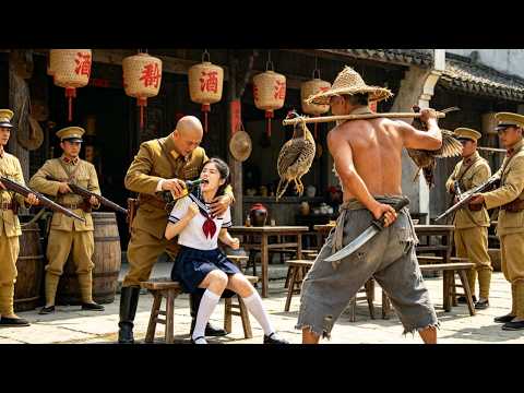 日軍想欺負村姑，隱藏功夫高手忍不了，秀出看家本領秒殺全軍   ⚔️  抗日  MMA | Kung Fu