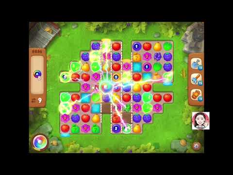 Gardenscapes Level HD. 8886.  ✅/5.  Hard Level.  (Took 5 attempts)