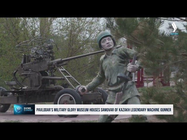 Pavlodar Askeri Müzesinde Manşuk Mametova’nın semaveri bulunuyor
