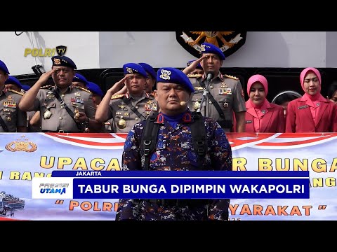WAKAPOLRI PIMPIN UPACARA TABUR BUNGA DI TELUK JAKARTA