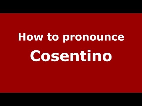 How to pronounce Cosentino (Spanish/Argentina) - PronounceNames.com
