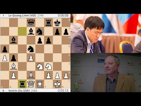 Lê Quang Liêm đánh bại Smirin tại giải cờ nhanh 2019 (xử lý cờ tàn đẳng cấp với tượng)!