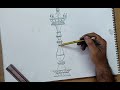 How To Draw Kuthu Vilakku Outline Drawing