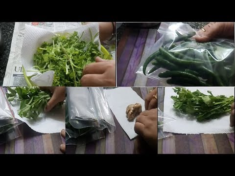HOW TO STORE CORIANDER AND CURRY LEAVES FRESH FOR LONG||RAMA SWEET HOME Video