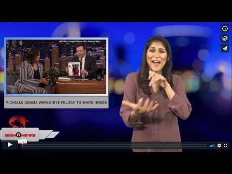 Michelle Obama waves 'Bye Felicia' to White House (ASL - 12.19.18)